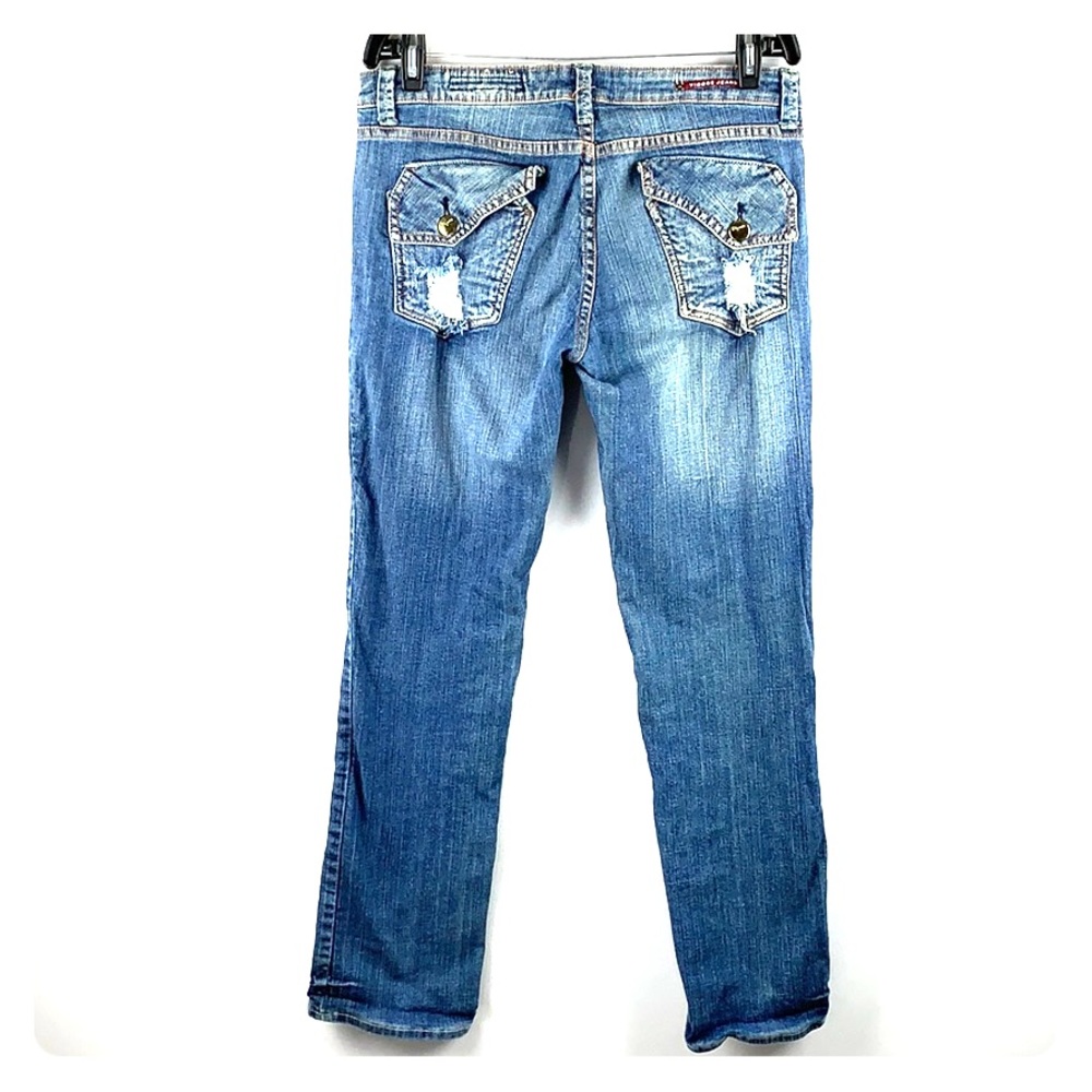 VIGOSS |👖Faded Distressed Low-Rise Boot-Cut Jeans